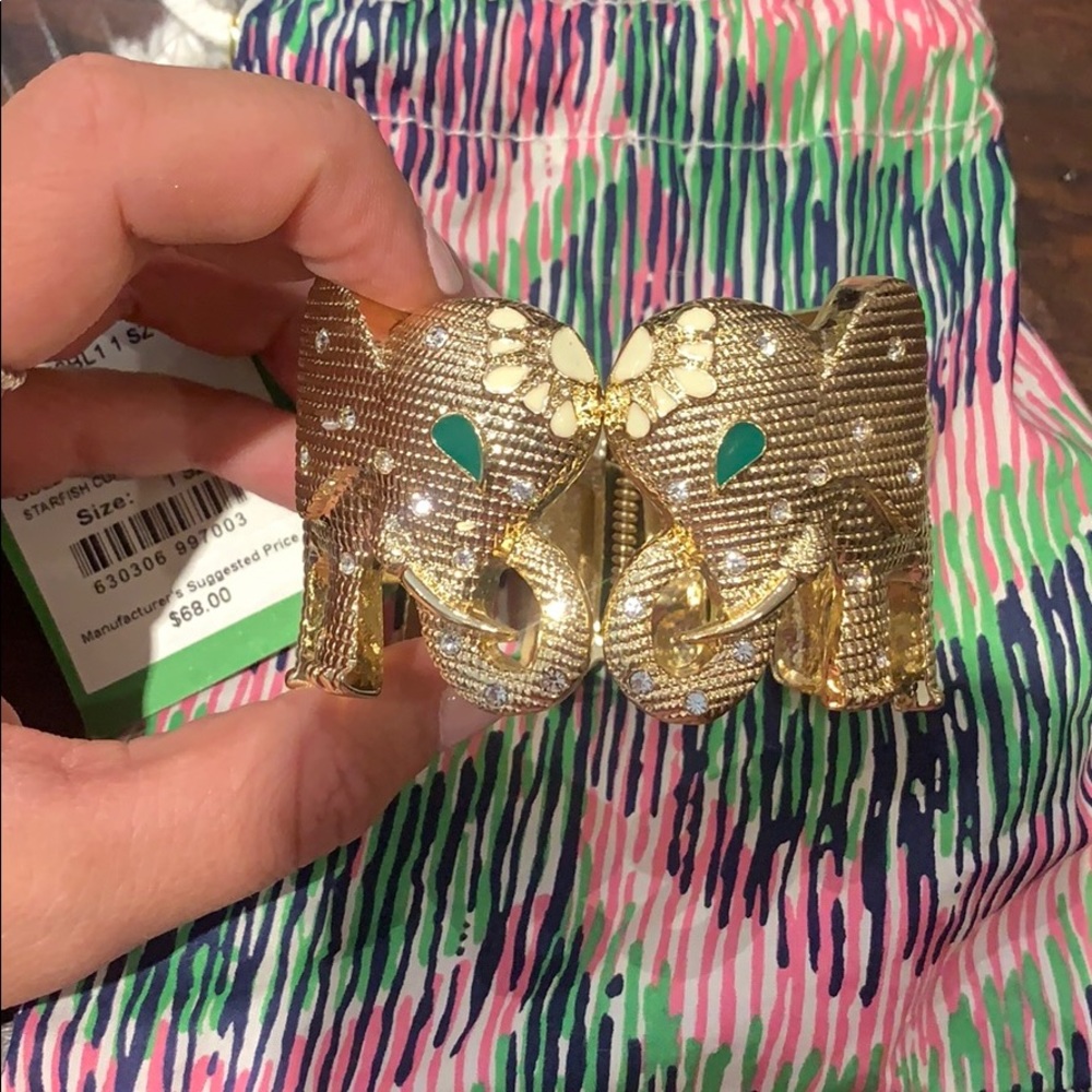 Lilly Pulitzer Elephant Cuff with Tags